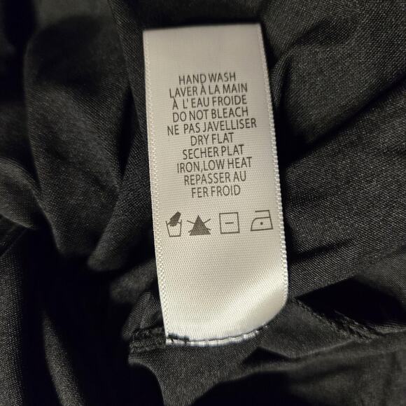 Max Studio Black Smocked Maxi Dress XS Flutter Sleeve Tiered Boho Whimsigoth - Picture 12 of 12